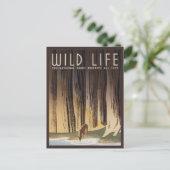 ヴィンテージレトログランドワイルドライフナショナルパーク ポストカード (スタンド正面)