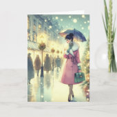 ヴィンテージレトログリーティングカード シーズンカード (正面)