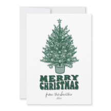 ヴィンテージレトログリーンリーメリークリスマスノンフォト