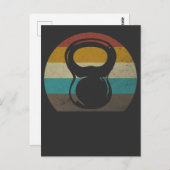 ヴィンテージレトロケトルベルジムトレーニング ポストカード (正面/裏面)