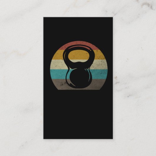 ヴィンテージレトロケトルベルジムトレーニング 名刺 (正面)