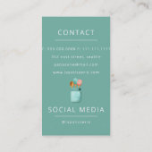 ヴィンテージレトロケーキミキサーベーカリーパストリーシェフ 名刺 (裏面)