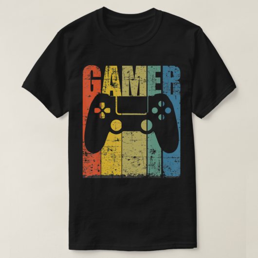 ヴィンテージレトロゲーマーゲーム少年の子供十代 Tシャツ (デザイン正面)