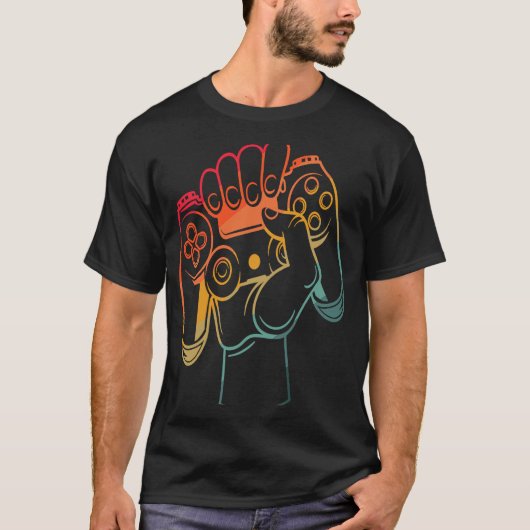ヴィンテージレトロゲーマービデオゲーム制御装置 Tシャツ (正面)