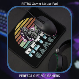 ヴィンテージレトロゲーマーロボットヴィンテージPCステッカーアート マウスパッド