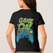 ヴィンテージレトロゲームのビデオコントローラ トライブレンドＴシャツ (裏面)