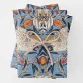 ヴィンテージレトロコッカトゥー及びザクロ模様 ラッピングペーパーシート (インサイチュ)