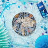 ヴィンテージレトロコッカトーとザクロン酸パターン ペーパープレート (パーティー)