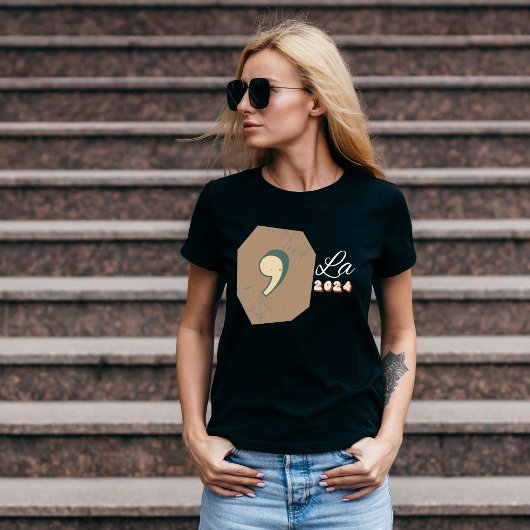 ヴィンテージレトロコンマLaミニマリスト選挙 Tシャツ