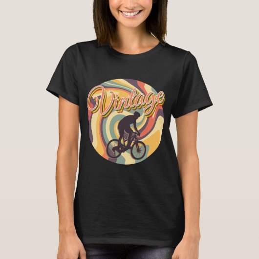 ヴィンテージレトロサイクリングインカラフルトル Tシャツ (正面)