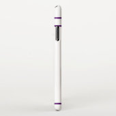 ヴィンテージレトロサッカープレーヤーパープルブラックシンプル iPhoneケース (右側)