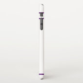 ヴィンテージレトロサッカープレーヤーパープルブラックシンプル iPhoneケース (左側)