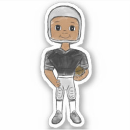 ヴィンテージレトロサッカー選手ブラックシルバーシンプル シール