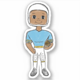 ヴィンテージレトロサッカー選手ブルーイエローシンプル シール