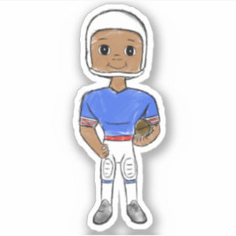 ヴィンテージレトロサッカー選手ブルーホワシンプルイト シール