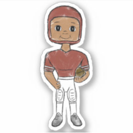 ヴィンテージレトロサッカー選手マルーンレッドシンプル シール