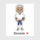 ヴィンテージレトロサッカー選手レッドブルーシンプルグレイ シール (シート)