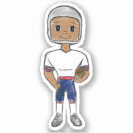 ヴィンテージレトロサッカー選手レッドブルーシンプルグレイ シール