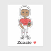 ヴィンテージレトロサッカー選手レッドホワイトシンプル シール (シート)