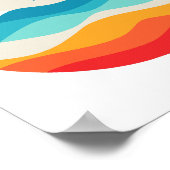 ヴィンテージレトロサマータイムビーチドルフィン ポスター (角)