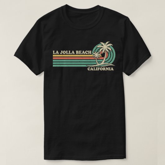 ヴィンテージレトロサマーバケーションカリフォルニアラジョーラ Tシャツ (デザイン正面)