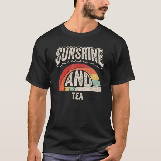 ヴィンテージレトロサンシャインアンドティーサマー Tシャツ (正面)
