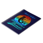 ヴィンテージレトロサンセットむしろ人魚になる ノートブック (左側)