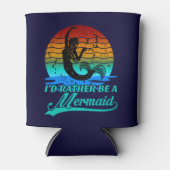 ヴィンテージレトロサンセットむしろ人魚になる 缶クーラー (正面)