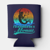 ヴィンテージレトロサンセットむしろ人魚になる 缶クーラー (裏面)