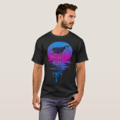 ヴィンテージレトロサンセットオカピ Tシャツ (正面フル)