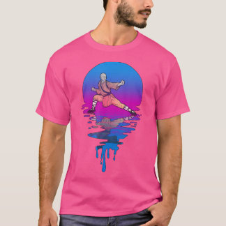 ヴィンテージレトロサンセットクンフー Tシャツ