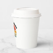 ヴィンテージレトロサンセットグラデーションおもしろいダイナー 紙コップ (左)