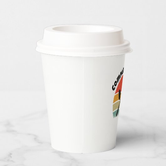 ヴィンテージレトロサンセットグラデーションおもしろいダイナー 紙コップ (右)