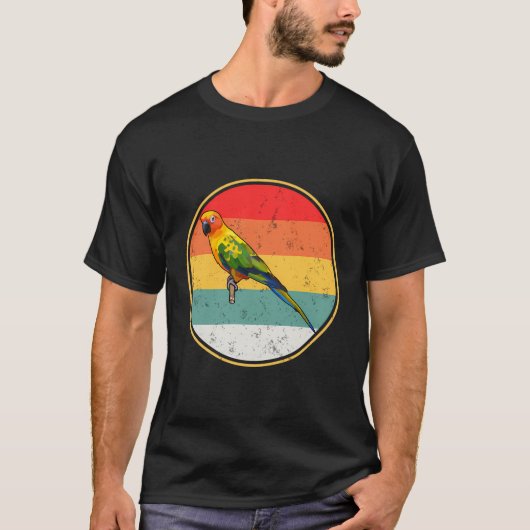 ヴィンテージレトロサンセットサンチュアバード Tシャツ (正面)