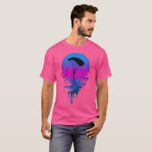ヴィンテージレトロサンセットスカイダイビング Tシャツ (正面フル)