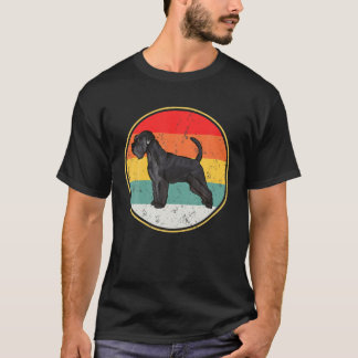 ヴィンテージレトロサンセットスタンダードシュナウザードッグ Tシャツ