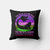 ヴィンテージレトロサンセットソウルオブアマーメイド クッション (裏面)