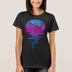 ヴィンテージレトロサンセットハイエナ Tシャツ