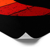 ヴィンテージレトロサンセットハロウィンブラックキャットI ポスター (角)