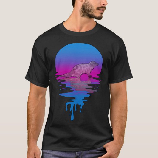 ヴィンテージレトロサンセットモングース Tシャツ (正面)