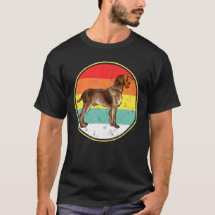 ヴィンテージレトロサンセットワイヤヘアポインティンググリフォンD Tシャツ