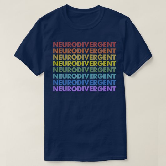 ヴィンテージレトロサンセット神経発散性神経多様性 Tシャツ (デザイン正面)
