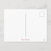 ヴィンテージレトロサンタとキャンディキャンセスクリスマス シーズンポストカード (裏面)