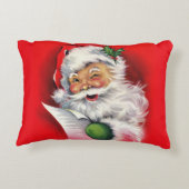 ヴィンテージレトロサンタとリストクリスマス アクセントクッション (裏面)