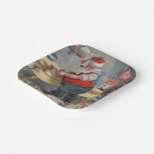 ヴィンテージレトロサンタのクリスマストイワークショップ ペーパープレート (傾斜あり)