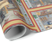 ヴィンテージレトロサンタのクリスマストイワークショップ ラッピングペーパー (ロールコーナー)