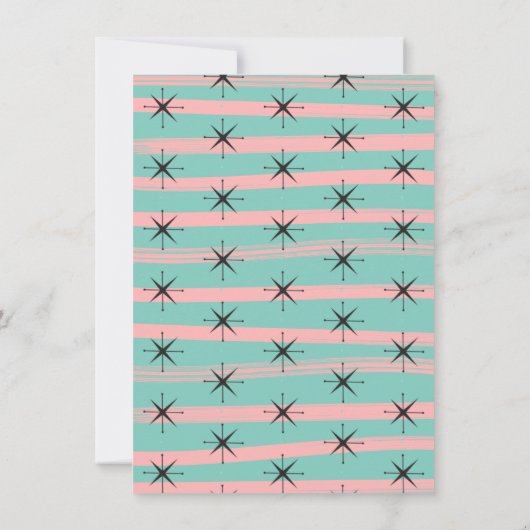 ヴィンテージレトロサンタクリスマスカクテルパーティー 招待状 (裏面)