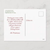 ヴィンテージレトロサンタクロースクリスマスグリーティング シーズンポストカード (裏面)