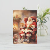 ヴィンテージレトロサンタクロースクリスマスホリデーカード シーズンカード (スタンド正面)