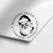 ヴィンテージレトロサンタクロースクリスマス差出人住所 セルフインキングスタンプ